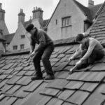 pikaso texttoimage 35mm film photography Roofers both male and female Students