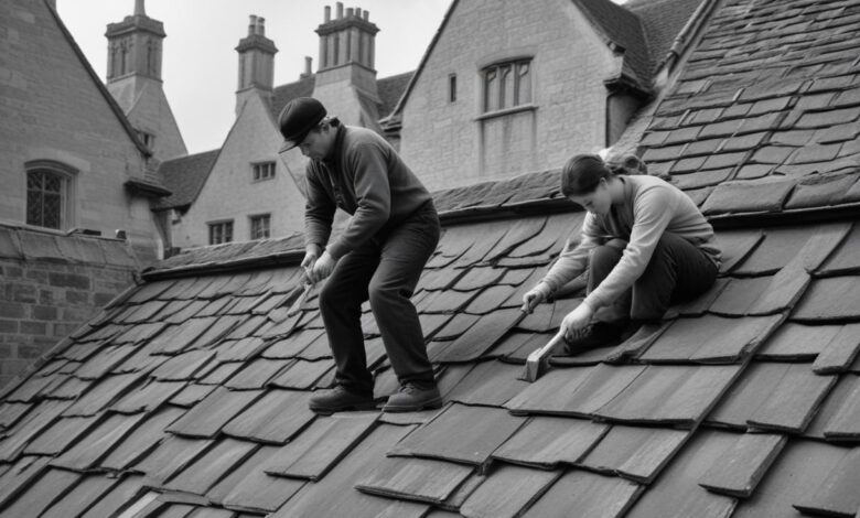 pikaso texttoimage 35mm film photography Roofers both male and female